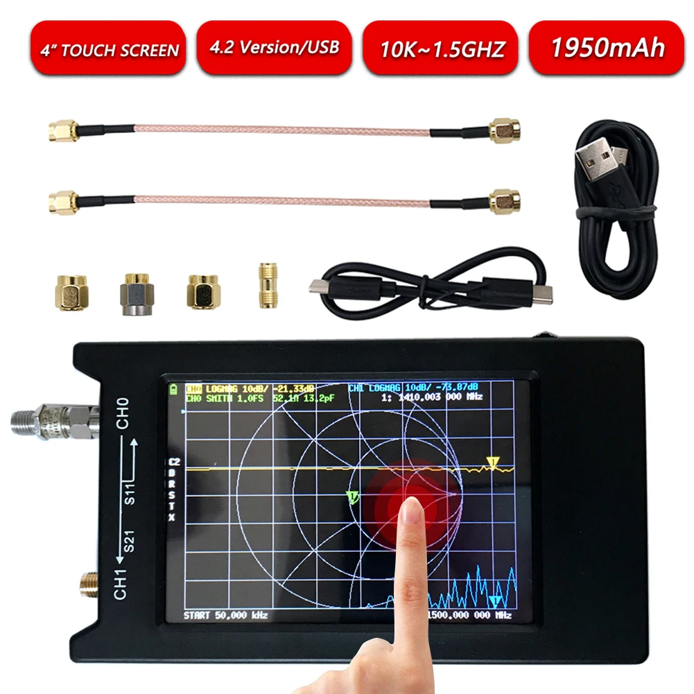 Цифровая антенна 10k 1 5 ГГц сетевой анализатор LCDHF VHF UHF 4 стоячая волна с УФ вектором