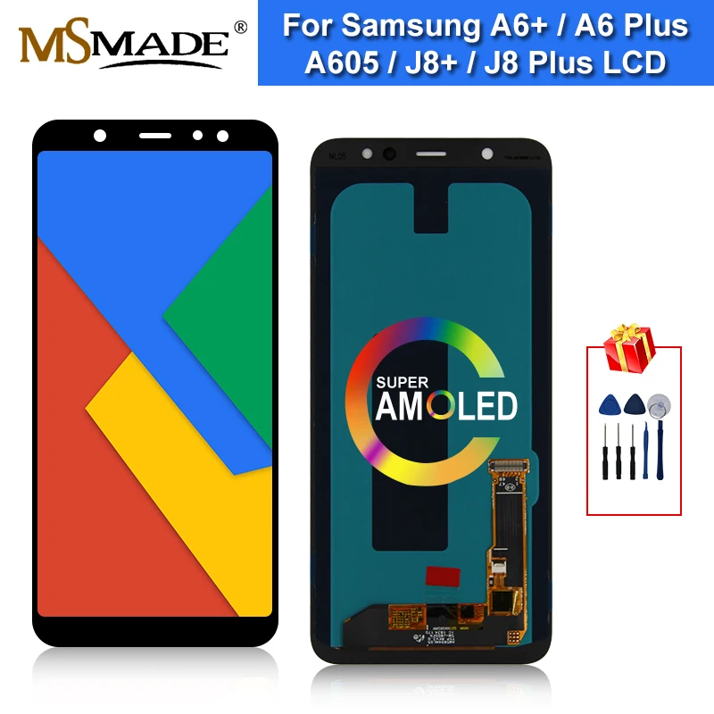 Дисплейный модуль для Samsung Galaxy A6 Plus чёрный|Экраны мобильных телефонов| |