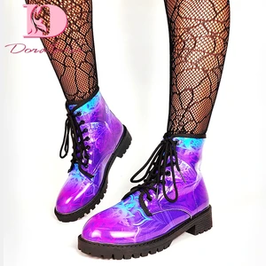 doratasia ins hot female purple butterfly boots brand design chunky heels short womens boots spring autumn novelty shoes woman free global shipping