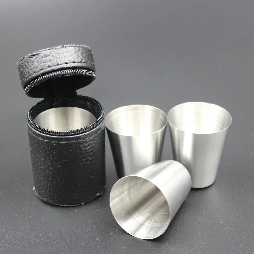 

30ML Compact Size 1PCS Stainless Steel Cover Mug Camping Cups Mug Drinking Coffee Tea Beer for Outdoor Travel