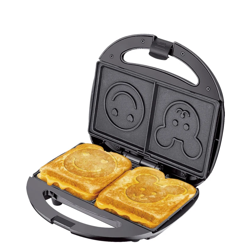 

Double-sided Heating Sandwich Maker Electric Breakfast Machine Waffle Pancake Maker Bread Baking Toaster Household Kitchen B