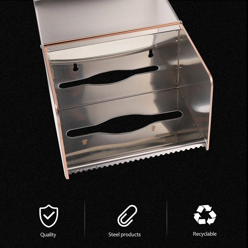 

1Pc Stainless Steel Tissue Storage Box Practical Wall-mounted Tissue Holder