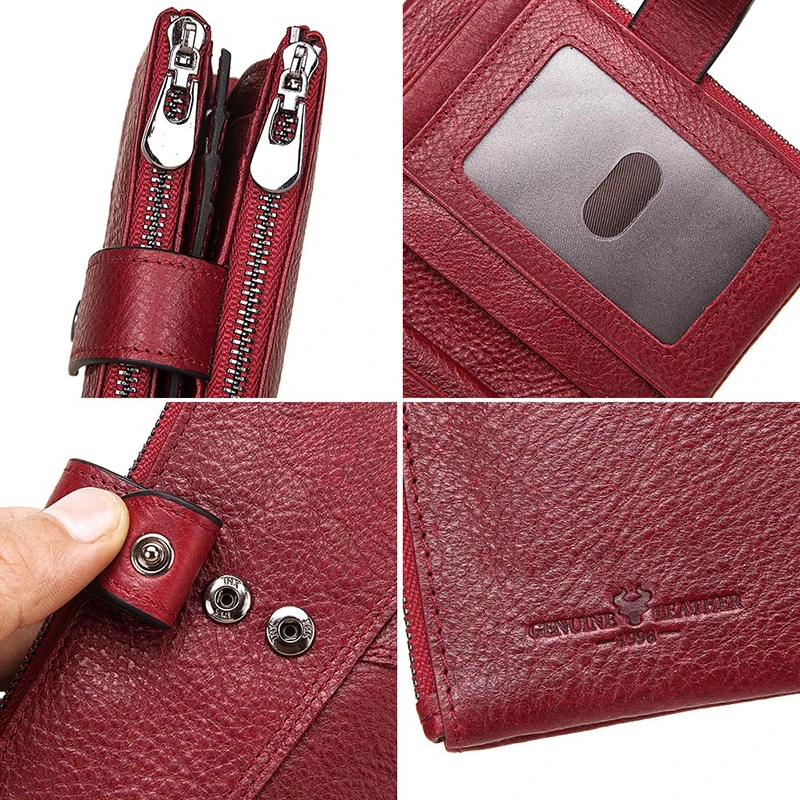 Кошелек GZCZ из натуральной кожи Женский кошелек бумажники-портфели с цепочкой