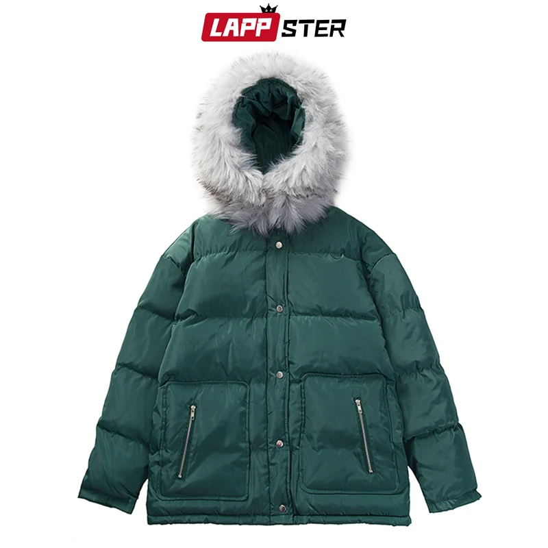 LAPPSTER Мужская однотонная пуховая куртка-парка 2020 корейская мода с капюшоном