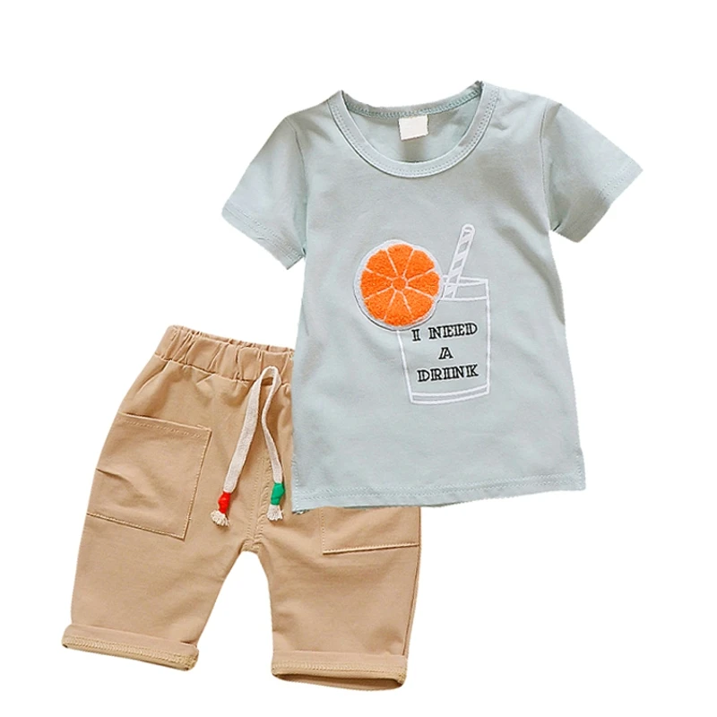1-4Y 2020 New Fashion Kids Clothes Boys Summer Set Print Shirt Short Pants Baby Boy Clothing Toddler |