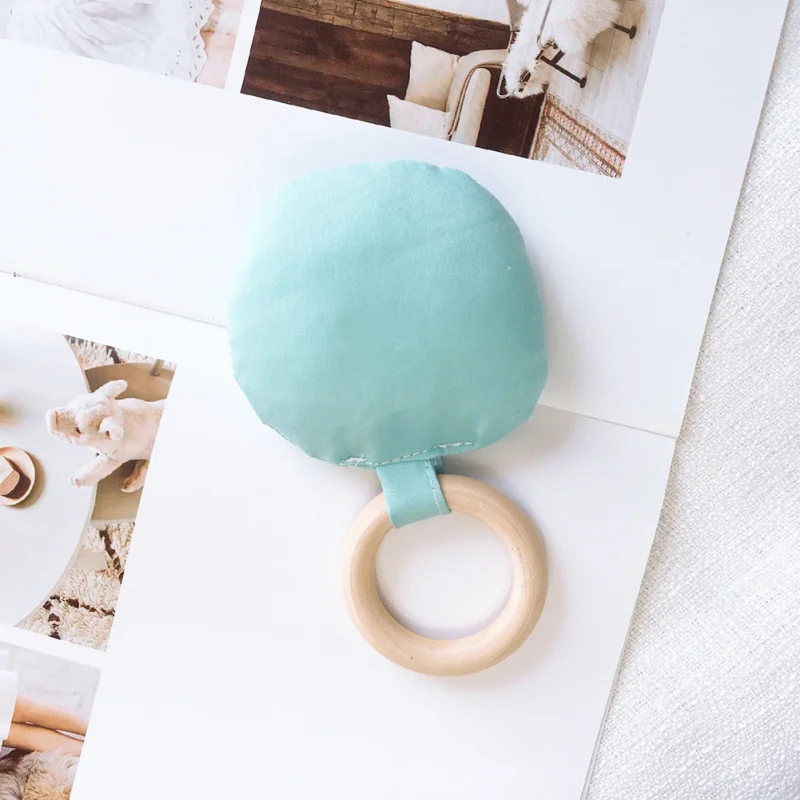 Portable Newborn Baby Teething Ring Chewing Teether Handheld Safety Wooden Natural Teeth Exercise Toy Gift | Дом и сад