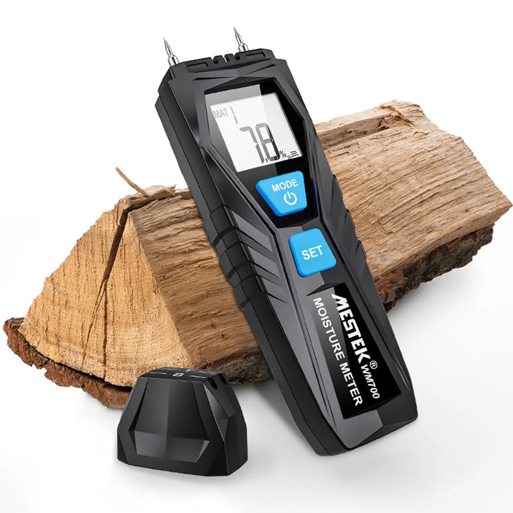 

MESTEK WM700 Digital Wood Moisture Meter LCD 7 types Timber Paper Humidity Tester Wall Hygrometer Woodworking Wood Damp Detector