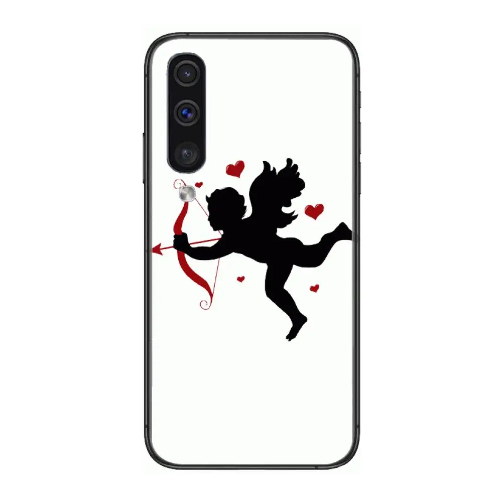 

Cupid Fall in love style Phone Case Hull For Samsung Galaxy A 3 5 6 7 8 9 E 2018 Plus 2017 E S Black Shell Art Cell Cover TPU