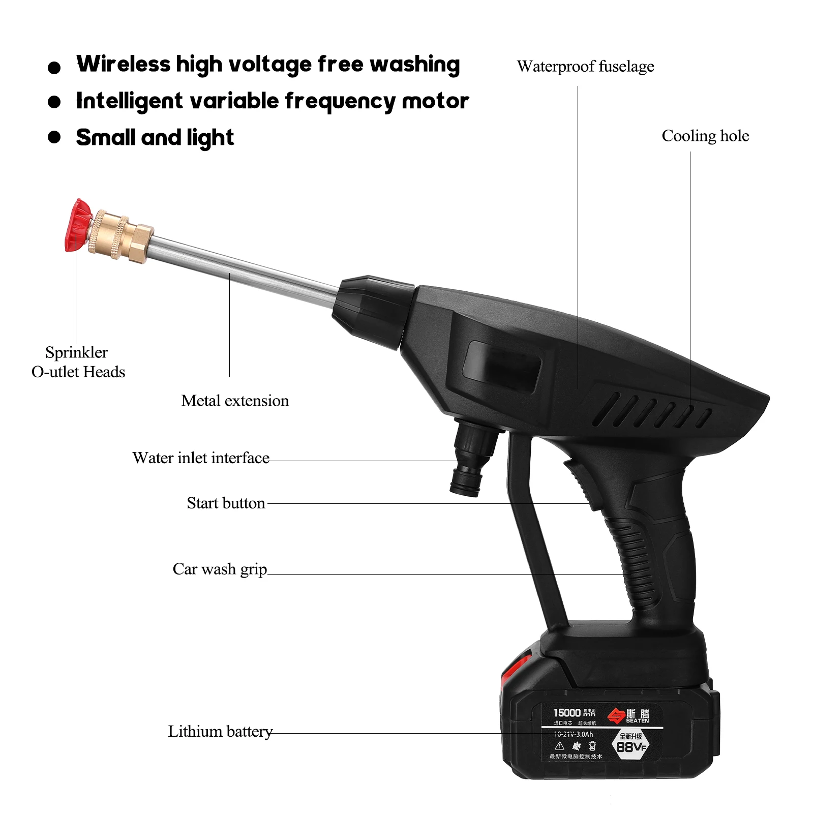 Продажа Бытовой беспроводной 30Bar высокое Давление инструмент автомойки, Портативный транспортного средства для очистки машины электрический авто... Цена Бытовой беспроводной 30Bar высокое Давление инструмент автомойки, Портативный транспортного средства для очистки машины электрический авто...