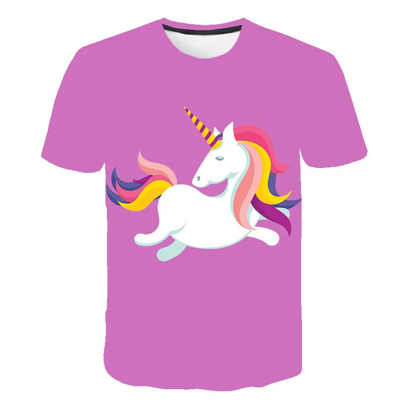 

Girls Clothes Cartoon Unicorn t Shirt Pink 3D Printed Unicorn Pattern Streetwear Kids Clothes Baby Cute Tee Short Sleeve Tops