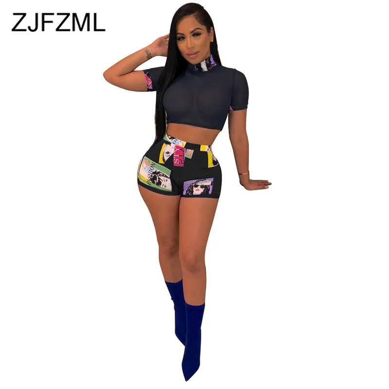 Неоновый сексуальный комплект из 2 предметов спортивный костюм женская одежда