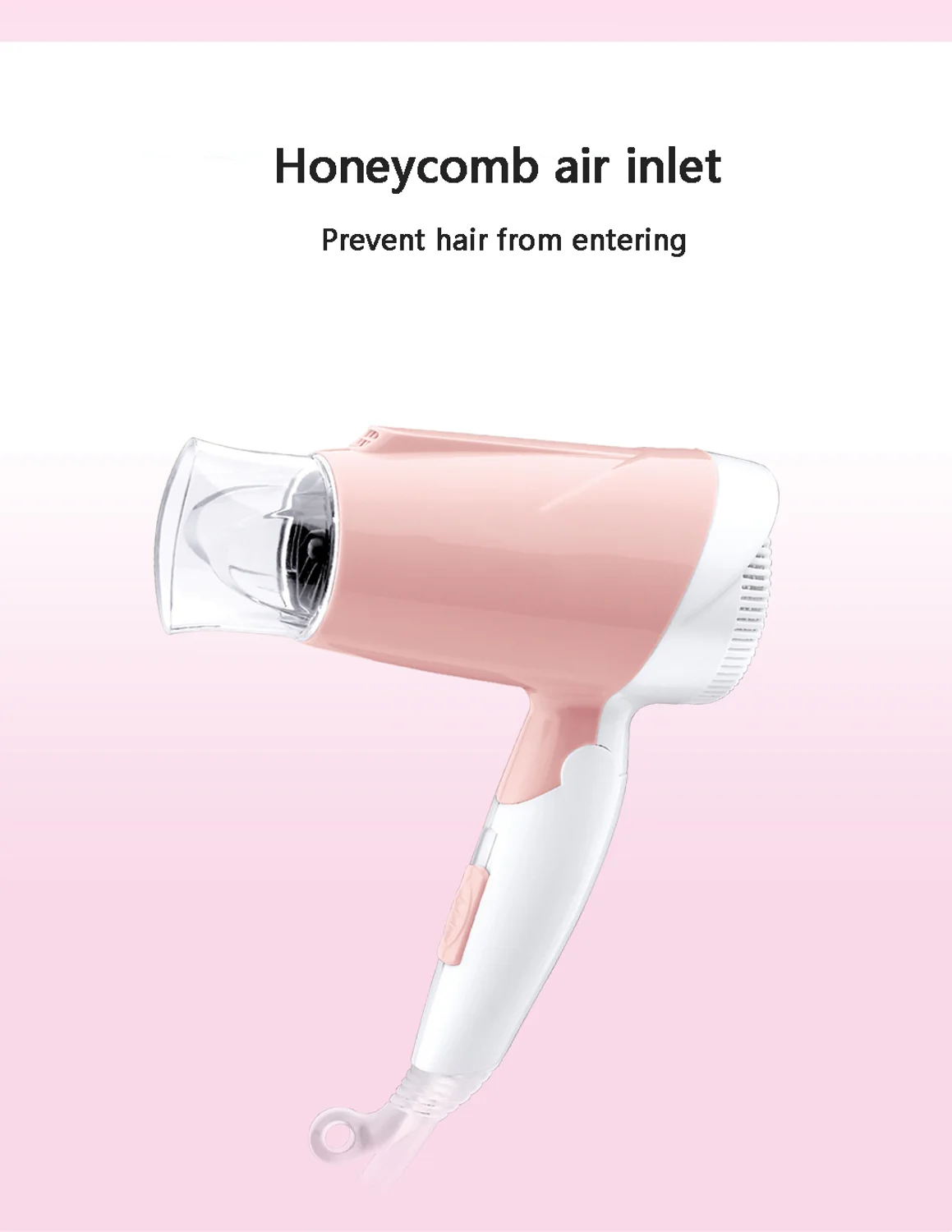 Foldable Portable Mini Hair Blow Dryer 1000W Traveller Student Dormitory Compact Blower Power EU Plug 220V |