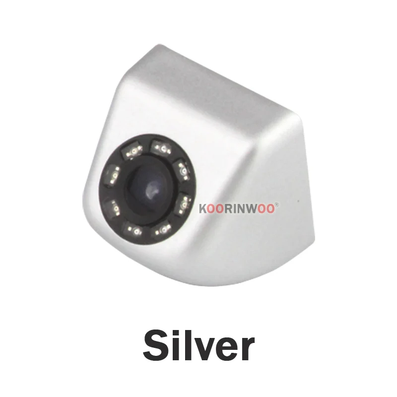 Silver Koorinwoo CCD HD переключение 8 инфракрасных огней автомобиля камера заднего вида/Фронтальная форма камеры/боковая камера Резервное копирование парктроник видео - Название цвета: Silver