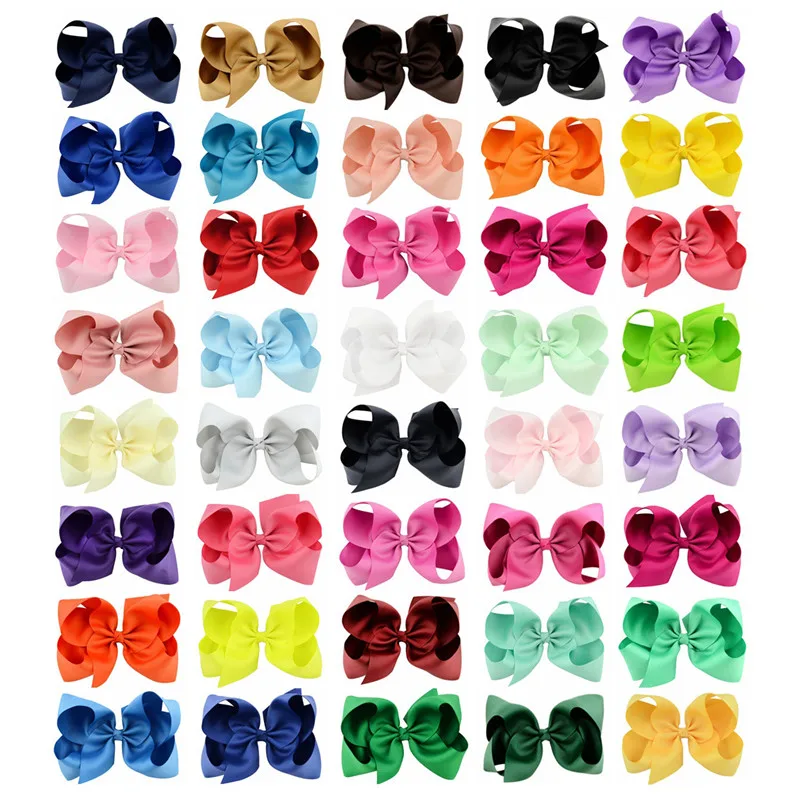 

Fashion Infant Children's Hairpins Set 15*12CM Exlarge 6"Candy Color Grosgrain Big Hair Bow Girl's Clips