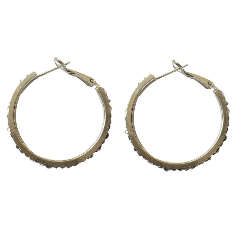 

2020 Fashion Full Rhinestone Circle Earrings Classic Big Round Circle Earrings Crystal Hoop Earrings For Women Elegant Jewelry