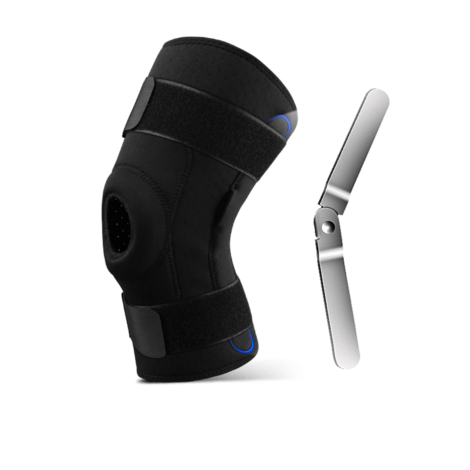 

Upgraded Version Black Reinforcement Protective Knee Pads for Multiple Sports Soft and Reusable Knee Pads for Dancers/ Athletes