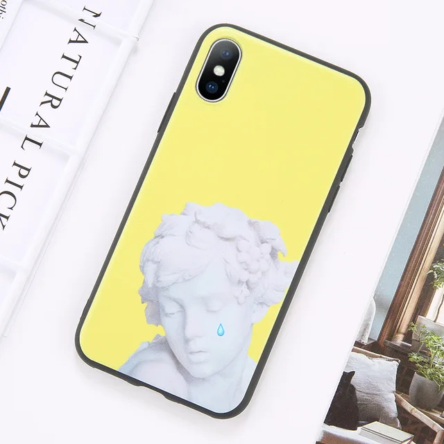 KJOEW для iPhone 11 Pro Max 6 6s 7 8 Plus X XR XS Max 5 5S SE чехол для телефона мультяшная статуя абстрактное искусство окрашенный Мягкий ТПУ чехол - Цвет: AC4915