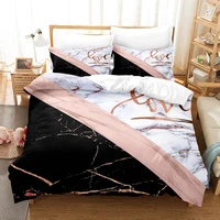 black and white marble bedding duvet cover set 3d digital printing bed linen 240%c3%97220 comforter cover bed set king bedding set