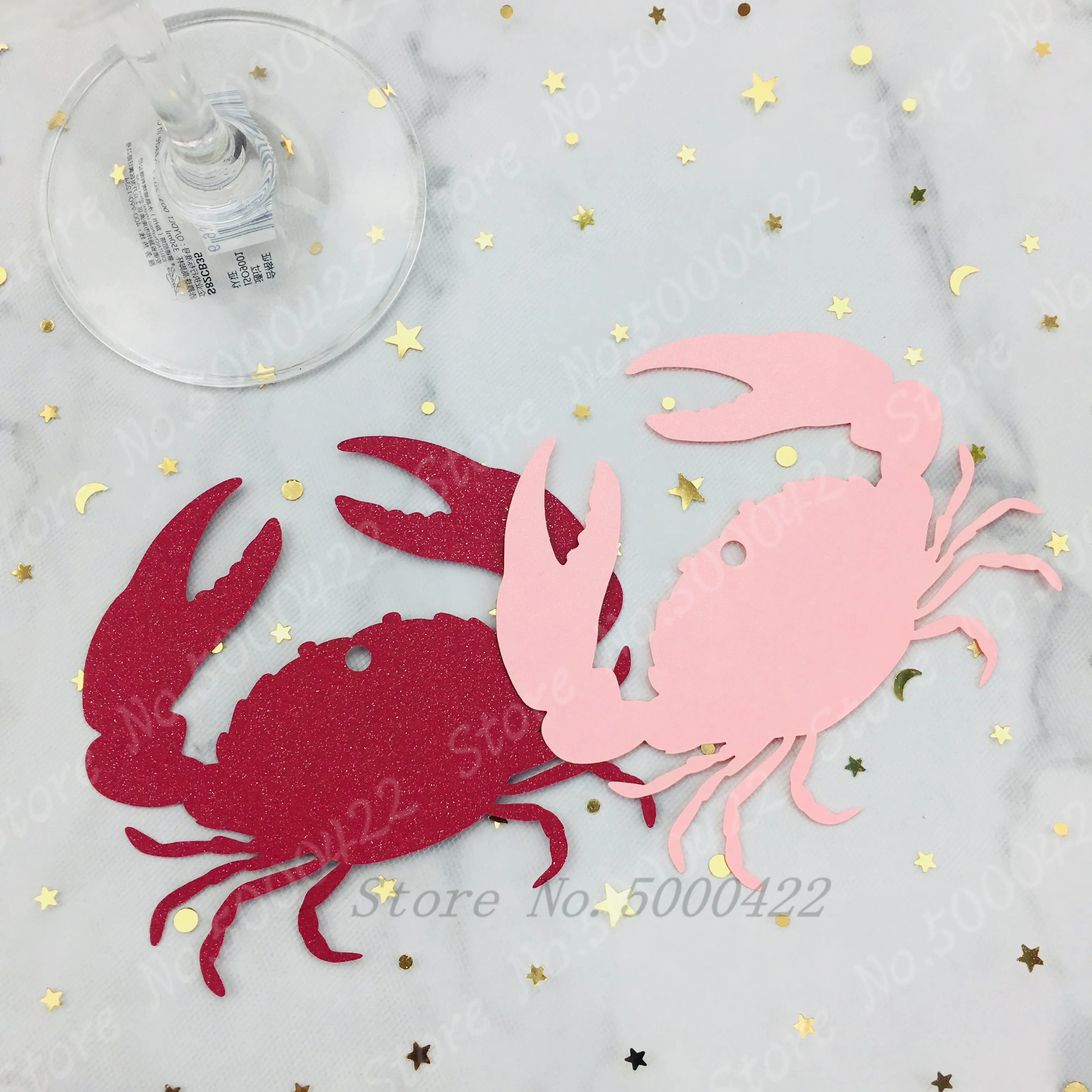 50 шт форма краба декоративная карта желаний висят подарочные ярлыки для