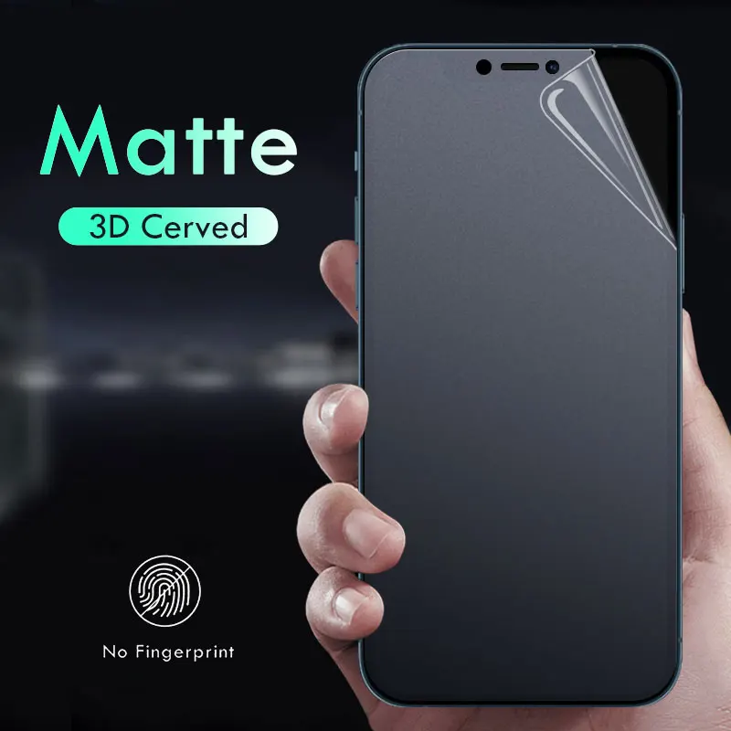 

Full Cover Matte Screen Protector For iPhone 11 12 Pro XS Max 6 6s 7 8 Plus X XR 12 MIni Frosted Hydrogel Film