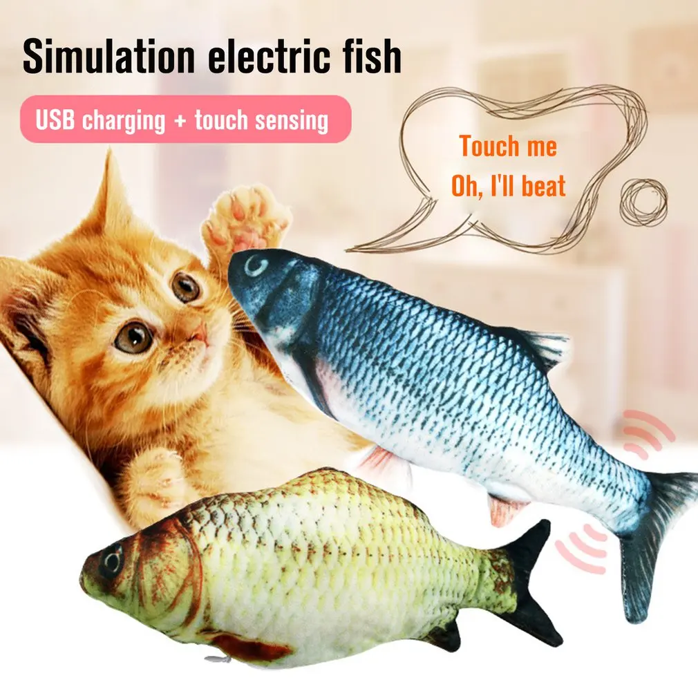 

Electric Fish Pet Toys Plush Children Toys Beating Fish Toys Clownfish Electric Toys Cat Toys Chew Toys Pet Favorites Toy