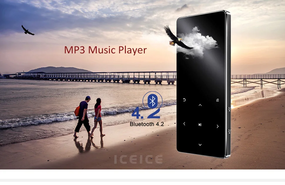 REDANT Bluetooth MP3 плеер hifi lossless мини музыкальный плеер с fm-радио динамик наушники, спорт MP 3 портативный металлический walkman