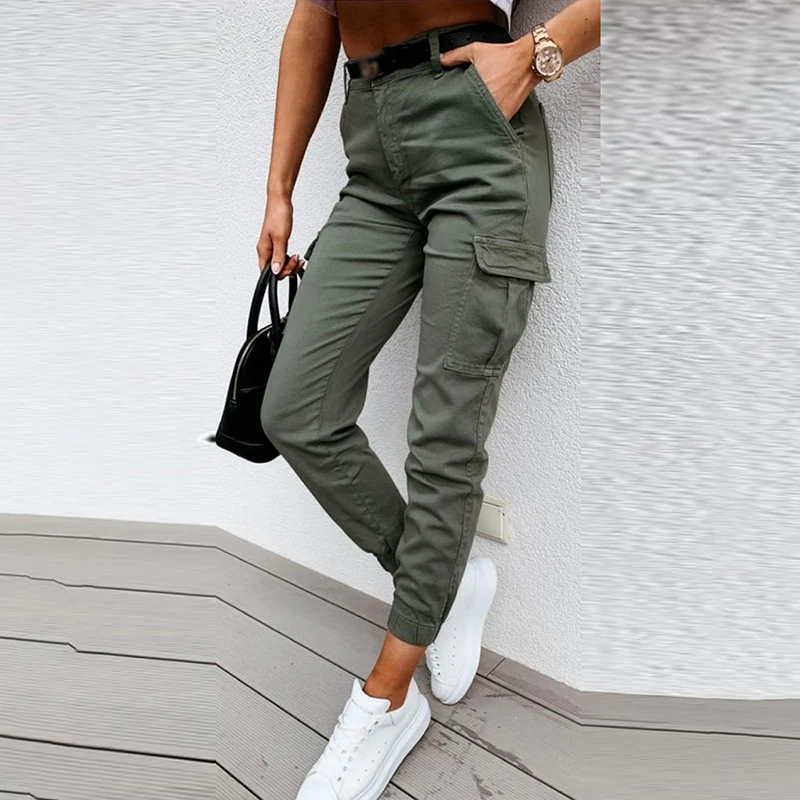 

Womens Camo Cargo Trousers Casual Pants Military Army Combat Camouflage Ladies Pants Streetwear Casual Fashion New