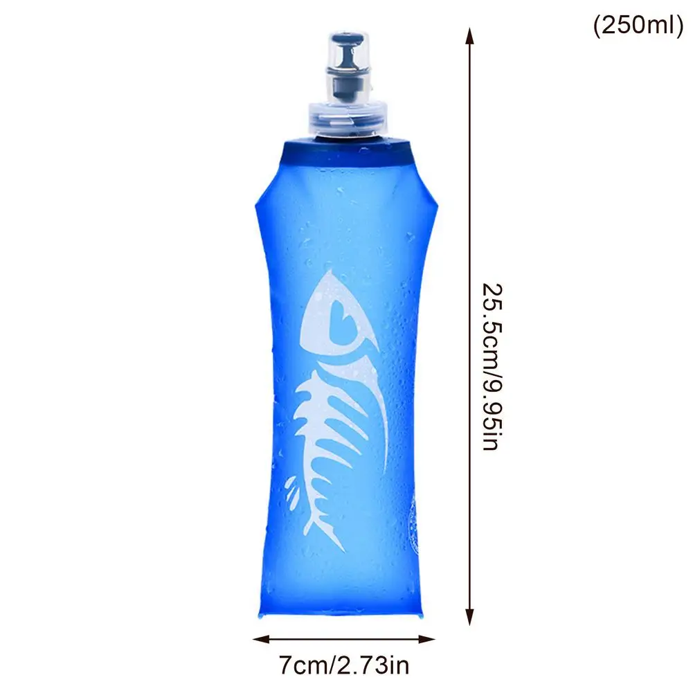 

250ml 500ml Soft Flask Folding Collapsible Water Bottle Safe TPU Free For Running Hydration Pack Waist Bag Vest Camping Tool