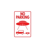 New No Parking UFO Lovely KK Tow Away Zone UNAYTHORISED VEHICLE Car-Sticker for Car Bumper Cover scratches Interior KK128cm