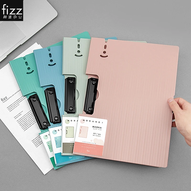 Fizz Morandi A4 Horizontal File Folder Organizer Data Book Waterproof Office Document Clip Organization Artifact Classification |