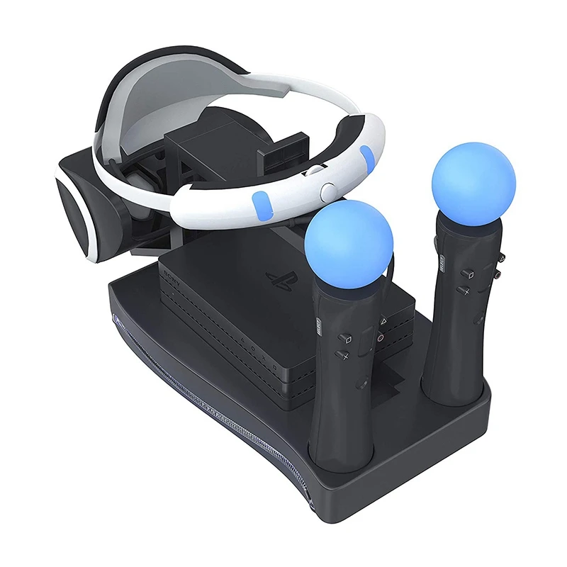 4 in 1 Game Handle Charger Bracket for Sony PS4 VR Second Generation Controller Base Headset Charging Stand | Электроника