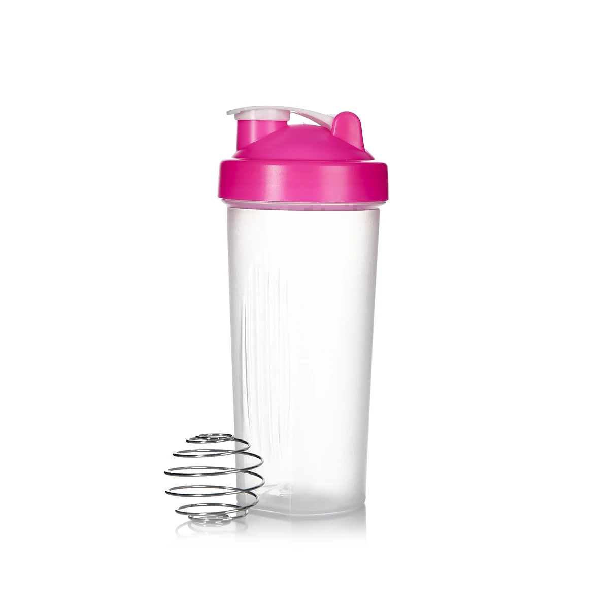 Pink 600 мл чашка BPA бесплатно встряхнуть белок блендер миксер напиток шарик с венчиком бутылка Новинка - Цвет: Pink