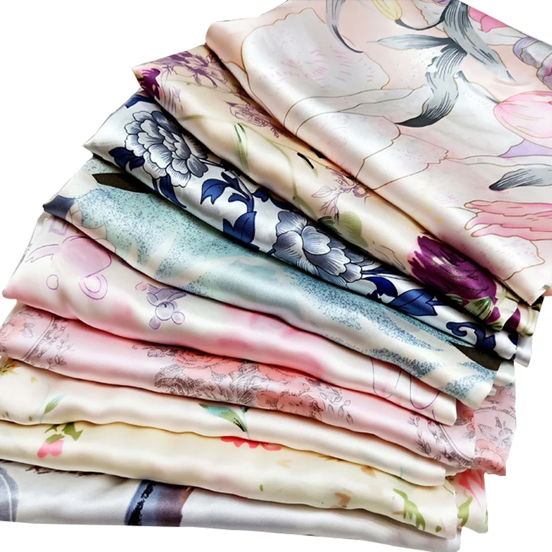 

100% Mulberry Silk Pillowcase for Hair and Skin 16 Momme with Hidden Zipper, Both Sides Real Natural Silk,Floral Print,1PCS