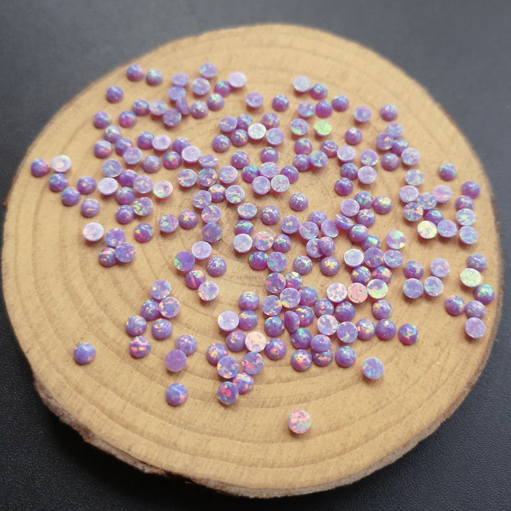 200 шт./лот 3 мм синтетический круглый кабошон огненный опал OP38 ограненный камень