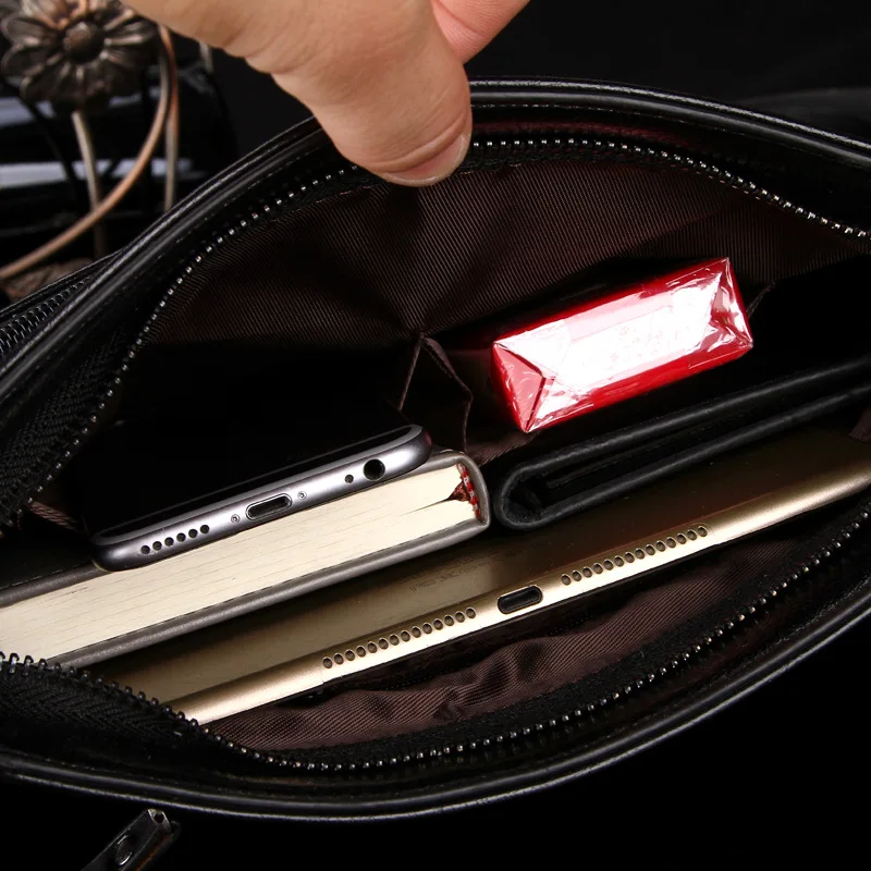 

Fashion Business Casual Men Crossbody Satchel Bags Waterproof PU leather bag messenger Single shoulder Sling bag Cheap High