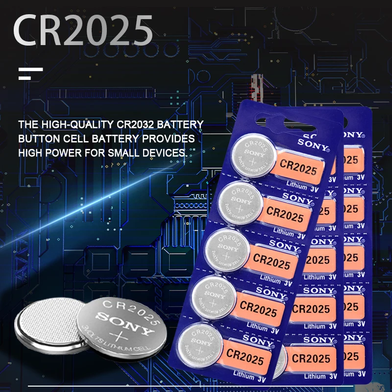 20PCS SONY Original cr2025 Button Cell Batteries cr 2025 ECR2025 DL2025 LM2025 3V Lithium Coin Battery For Watch Calculator | Электроника