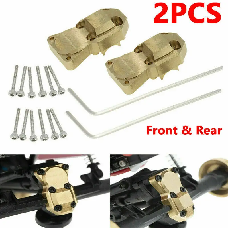 2 х латунный корпус для передней и задней оси осевого типа для Axial SCX24 1/24 AXI90081/00001/2, обновленный на гусеничном ходу запасные части для замены