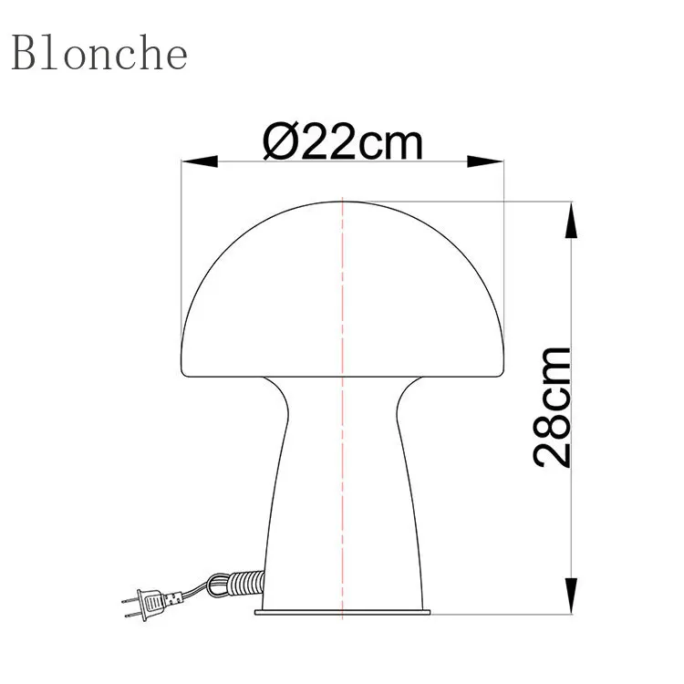 Светодиодная настольная лампа из витражного стекла детская в виде грибов для