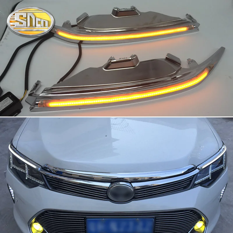 Для Toyota Camry 2015 2016 Стайлинг автомобиля светодиодный передсветильник свет брови
