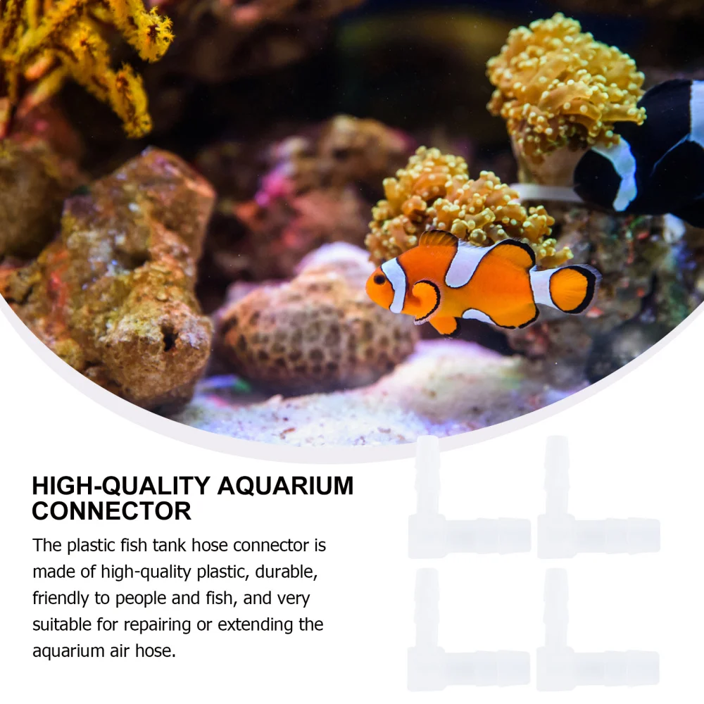 

30PCS Aquarium Oxygen Aeration Hose Accessories Aquarium Hose Connector (White)