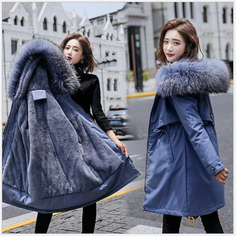 

2020 New Women Coat Winter Warm Velvet Thicken Faux Fur winter Coats Parka Female Solid women Jacket Outwear plus size 6XL G780