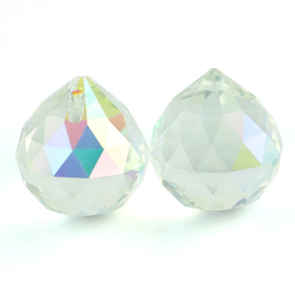15 мм-40 мм AB Хрустальные Граненые шары Стеклянная Люстра Подвеска для украшения