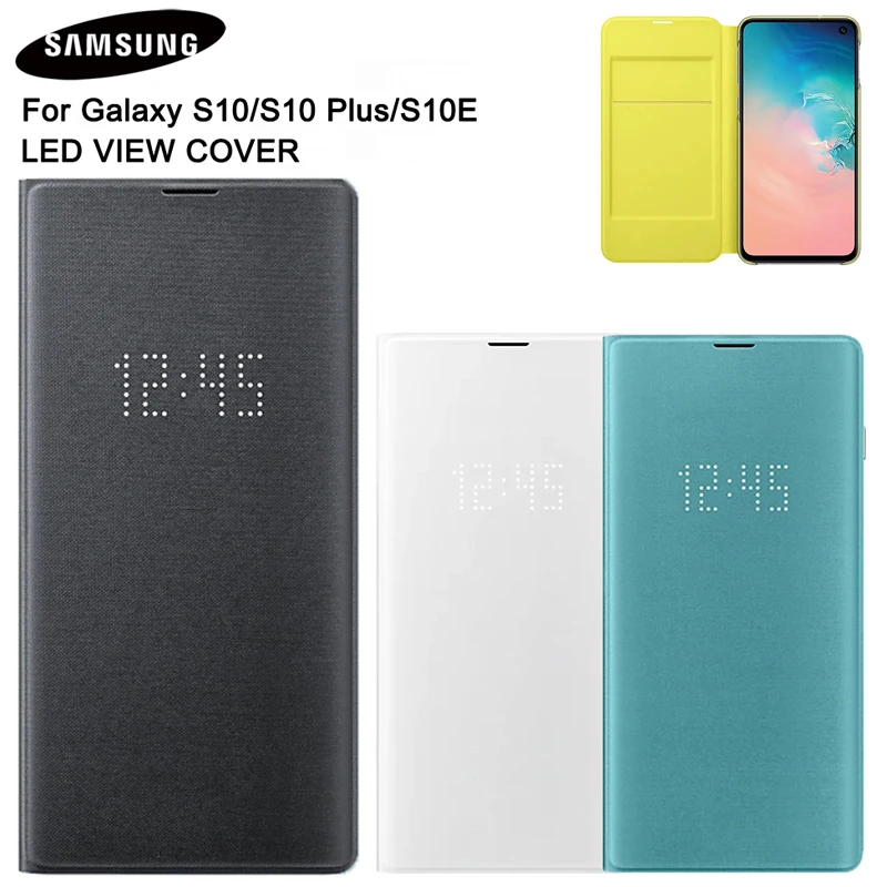 

Original SAMSUNG LED Leather Flip Cover Leather Case Etui for Samsung Galaxy S10 X SM-G9730 S10 Plus SM-G9750 S10E S10 E G9700