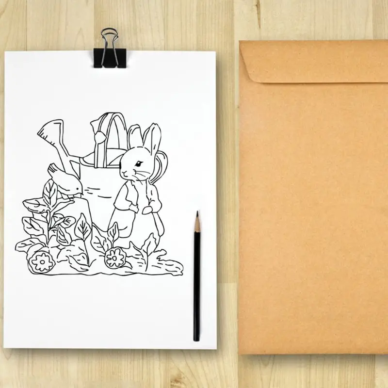 Пасхальный кролик полив цветов силиконовая прозрачная печать штамп сделай сам