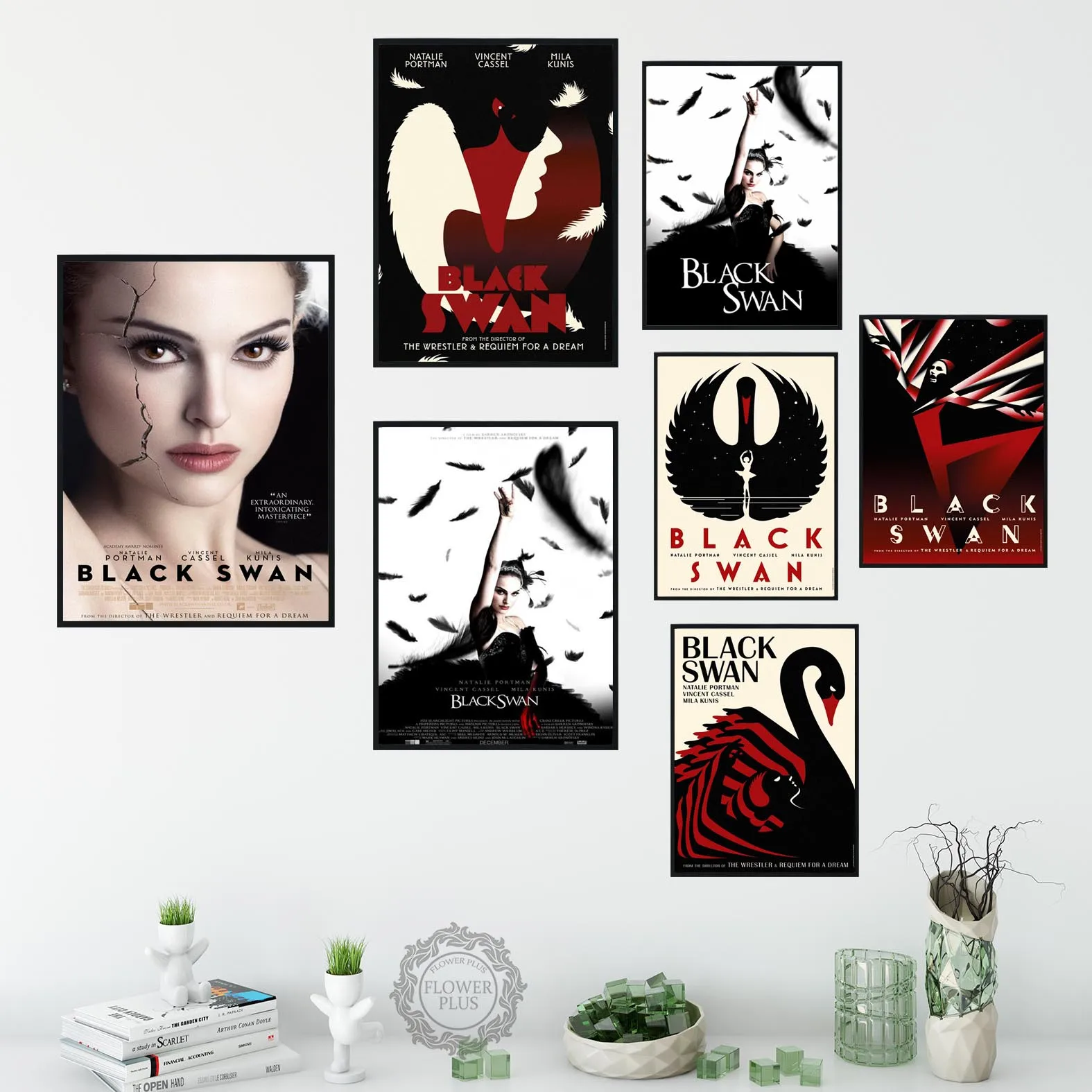

Black Swan Painting Home Decor Art Decor room living posters wall art canvas painting No Frame картины на стену