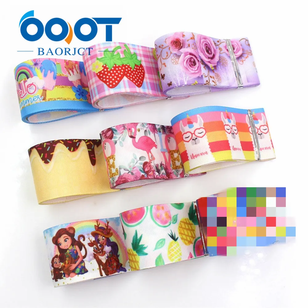 OOOT BAORJCT I-19420-1042, 1-1/", 10 ярдов мультфильм термотрансферные печатные корсажные ленты, Бант колпачок DIY аксессуары украшения