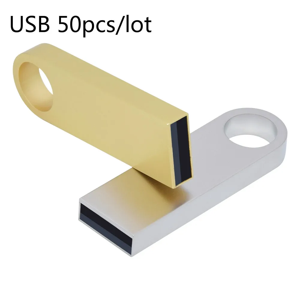 50 шт./лот металлический USB флеш накопитель 2 0 128 МБ 1 Гб карта памяти мини флешки