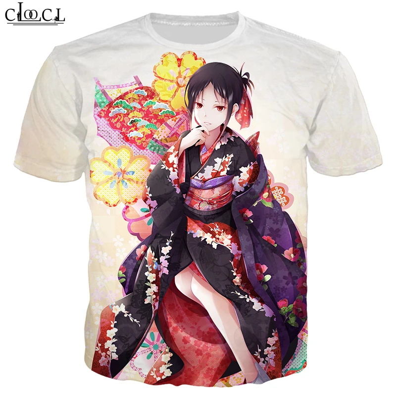 

CLOOCL Anime Kaguya Sama Love Is War T Shirt Men Women 3D Print Fujiwara Chika Hippie Hipster Tracksuit Hip Hop Streetwear Tops