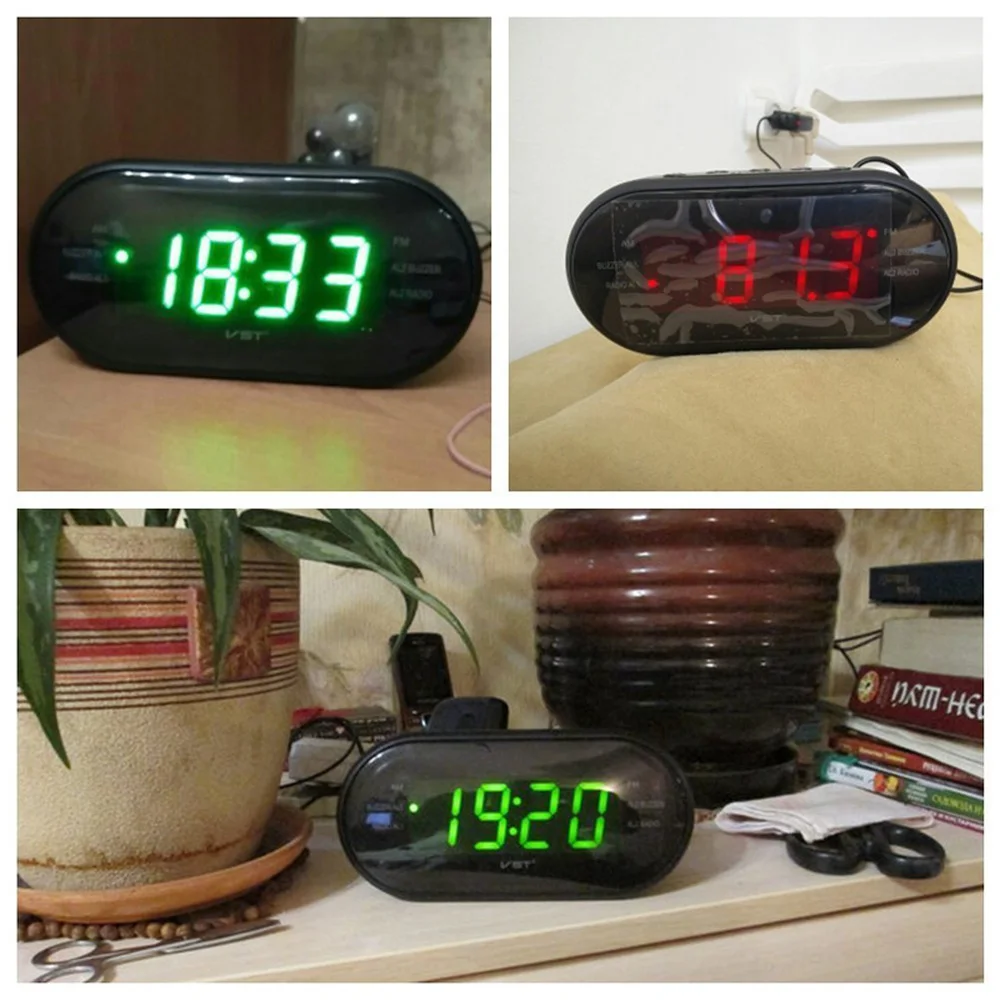 EAAGD светодиодный цифровой будильник AM/FM радио с Двойные сигналы сна и функция