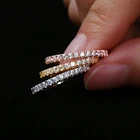 Новинка 2022, блестящие женские кольца RAKOL, свадебное кольцо с блестящим кубическим цирконием, Высококачественное универсальное женское кольцо на палец, ювелирные изделия